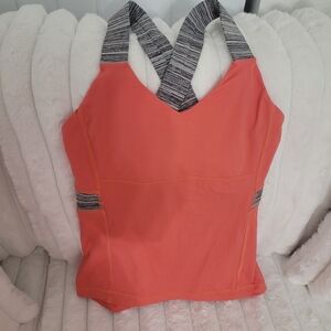 lululemon athletica Orange and Gray Tank Top